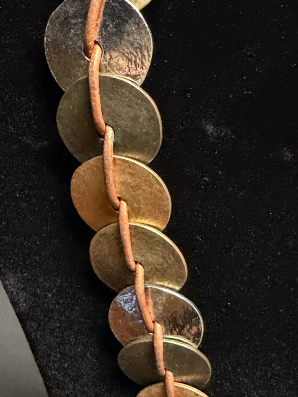Chico's Mixed Metal Disc Necklace in Gold, Silver & Copper-Tone - Picture 3 of 10